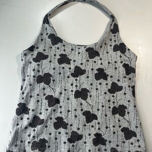 J. Crew Gray Floral Halter Tank Top